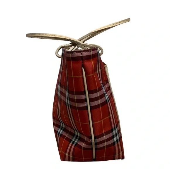 Burberry Women’s Vintage Nova Check Tote Patch Pocket Bag with Cream Accents - Picture 2 of 10